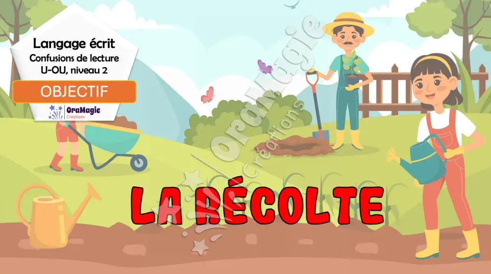 Confusion lecture U-OU - Niveau 2 - La récolte - Produit numérique
