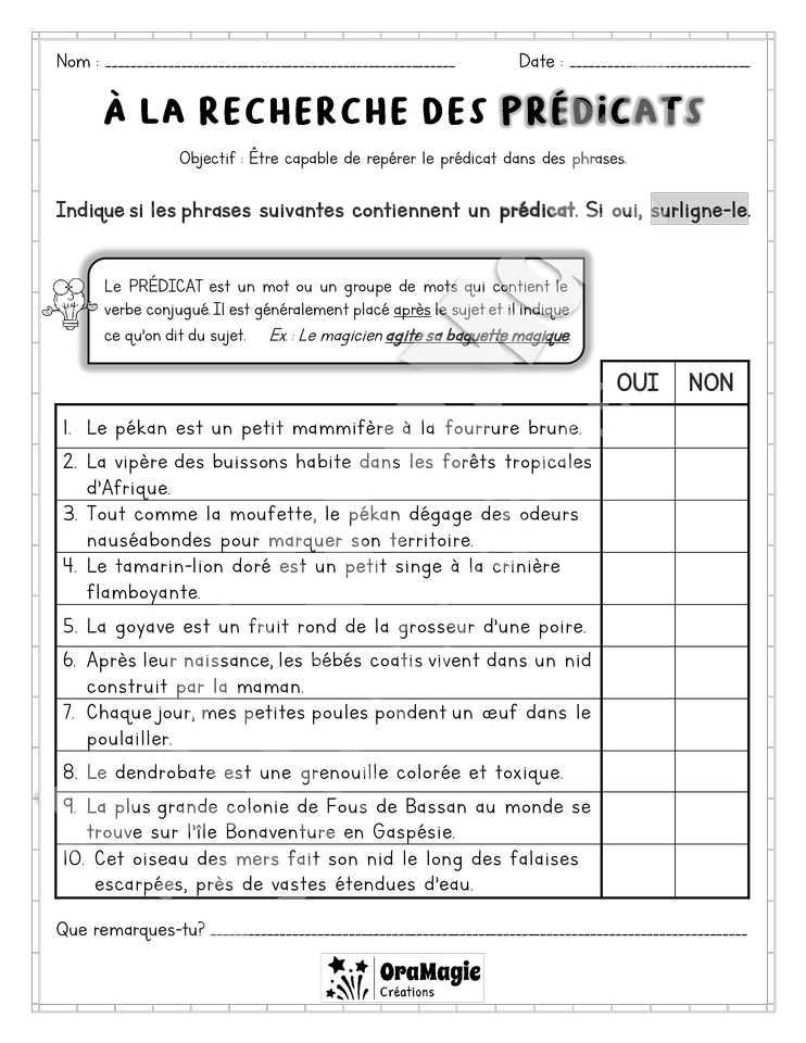 À la recherche des prédicats - 4e année.pdf
