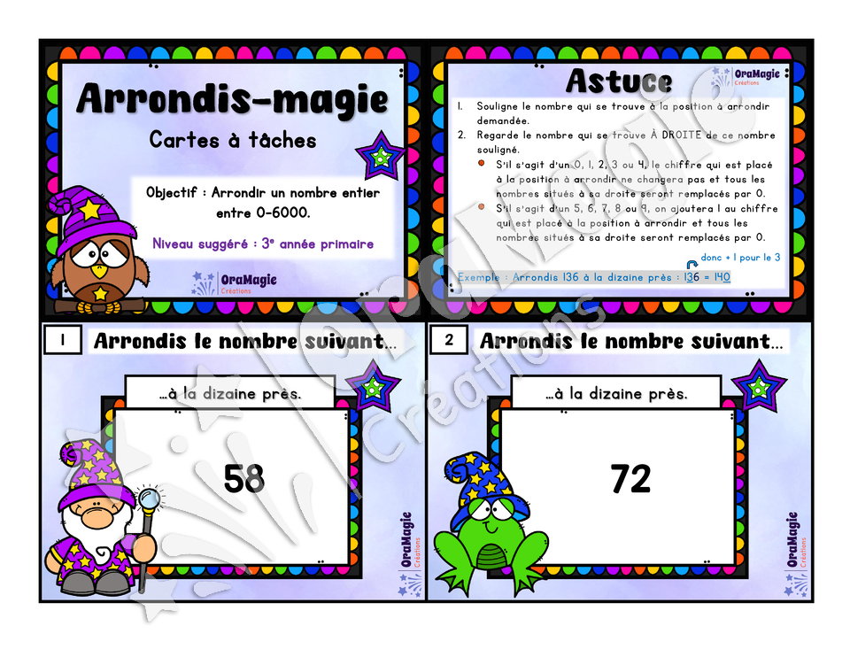 Cartes à tâches - Arrondis-magie - 3e année.pdf