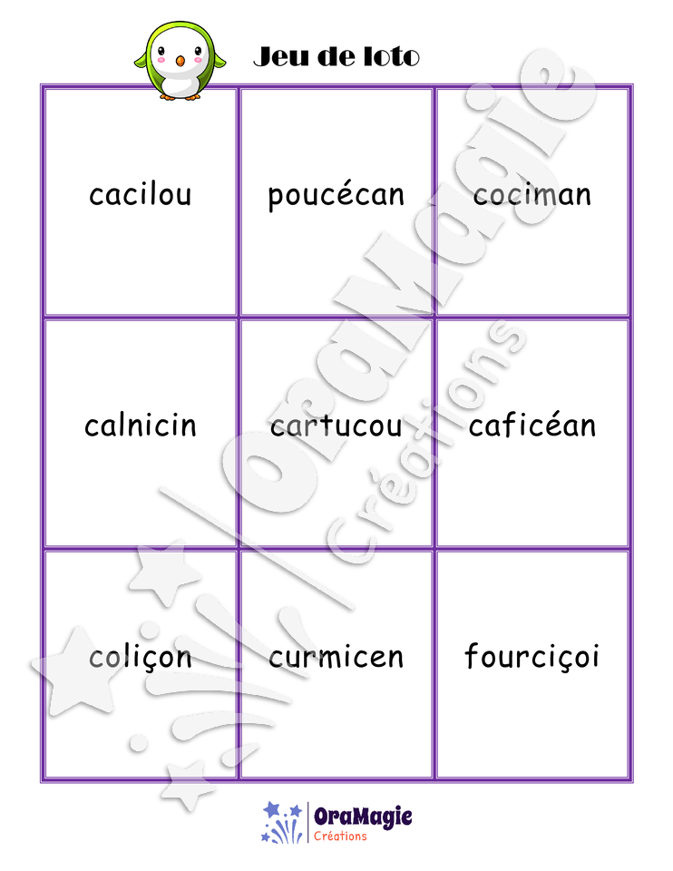 Confusions C dur - C doux - Niveau 4 - Jeu de loto