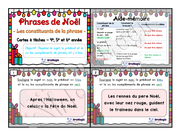 Cartes à tâches - Phrases de Noël - Repérer les constituants de la phrase - 4e, 5e et 6e année - 5$.pdf