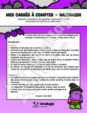 Mes carrés à compter - Halloween - Dénombrement 1-10 et 1-20 - Présco et 1re année - 4$.pdf