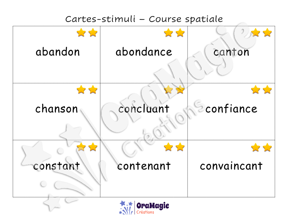 Confusions AN-ON niveau 5 - Course spatiale