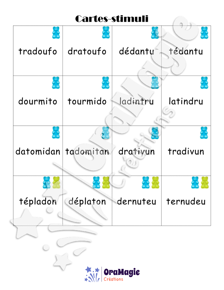 Confusions T-D - Niveau 4 - Les bonbons de ma grand-mère