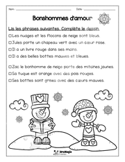 Compréhension de lecture - Lis et colorie - St-Valentin - Bonhomme d_amour - 1re année - 2$.pdf