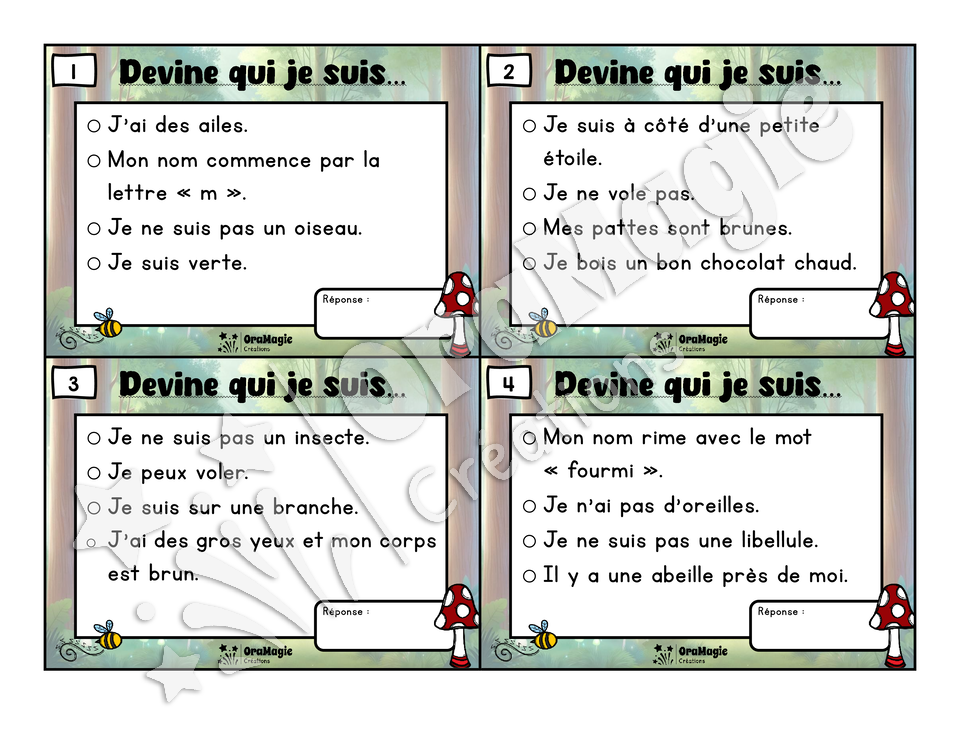 La forêt magique - Compréhension de lecture