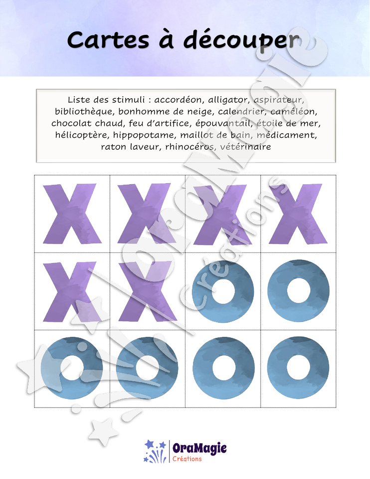 Tic-tac-toe des mots polysyllabiques - 4$