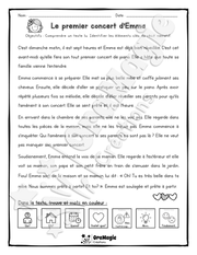 Compréhension de lecture et du récit 2e année - Le premier concert d_Emma.pdf