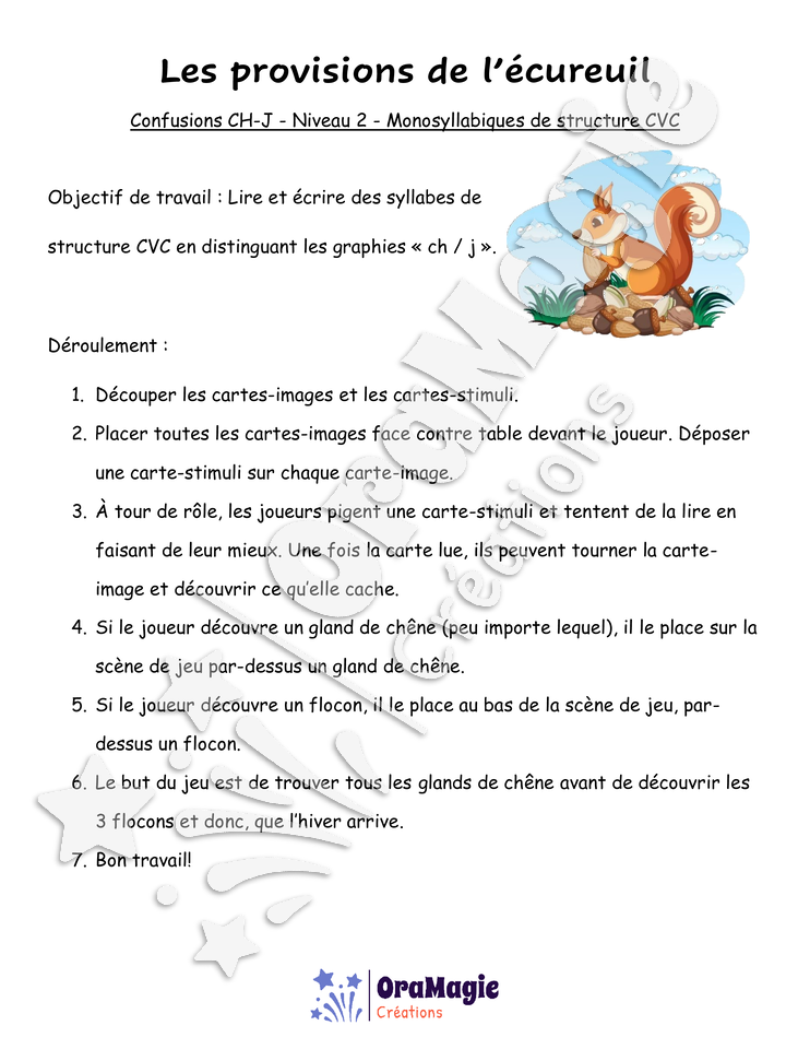 Confusions CH-J - Niveau 2 - Les provisions de l'écureuil.pdf