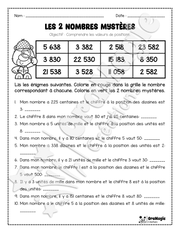 Les 2 nombres mystères - Le détective - Valeurs de positions - 4e année.pdf
