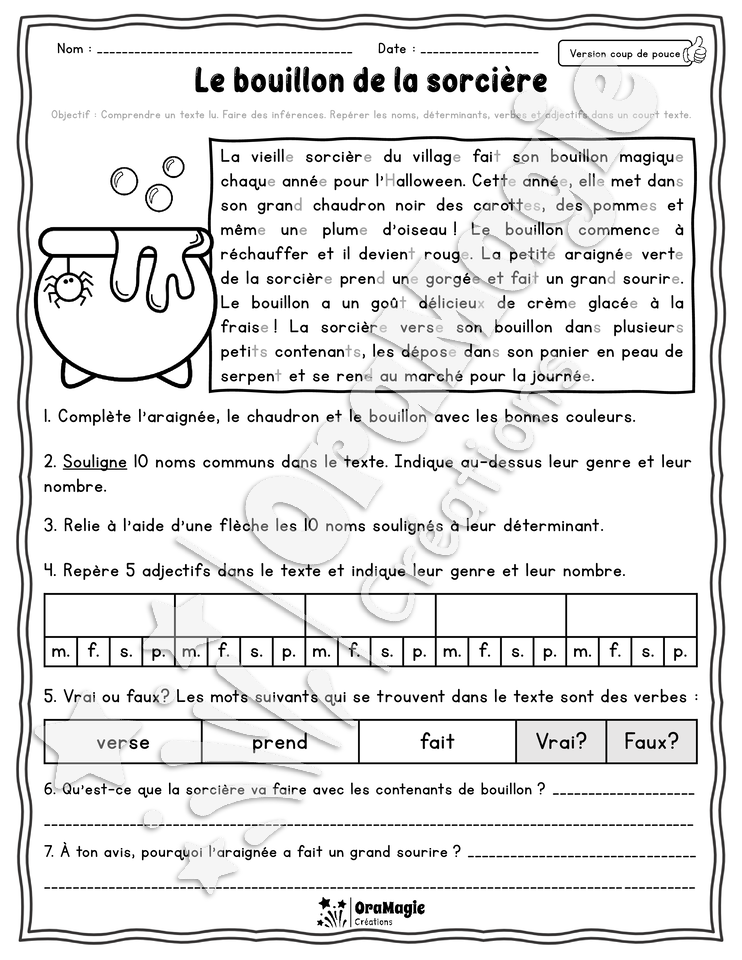 Collection lecture et grammaire - Le bouillon de la sorcière