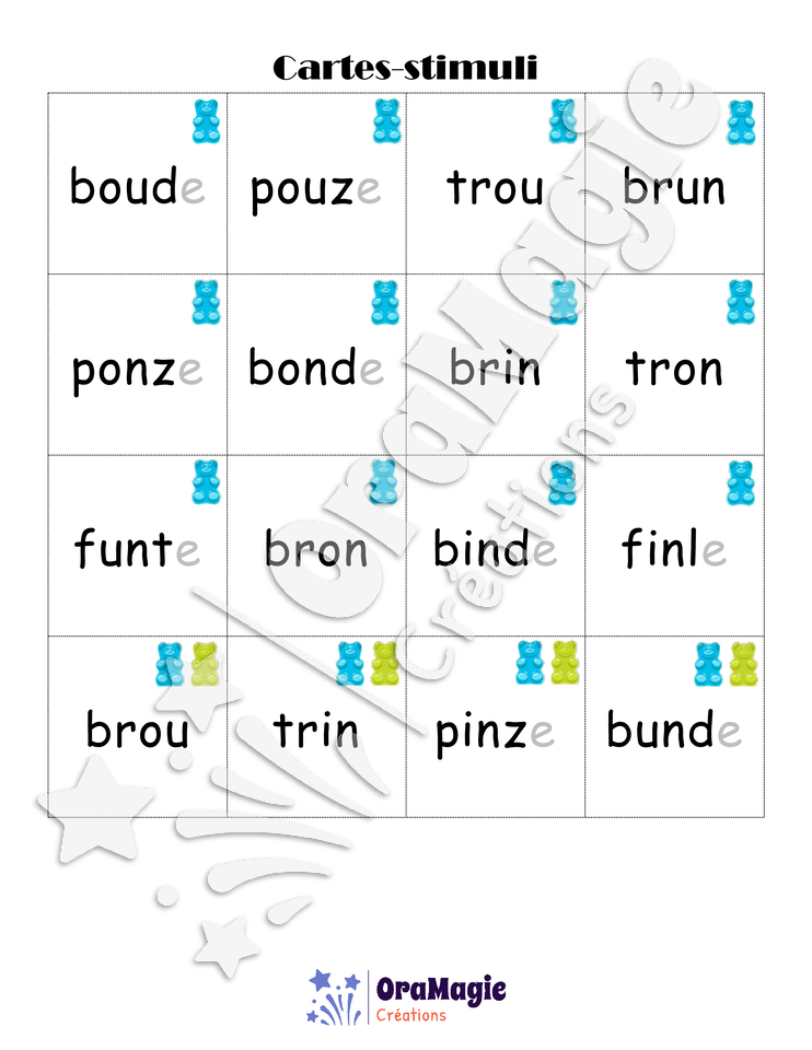 Confusions OU-ON-IN-UN - Niveau 2 - Les bonbons de ma grand-mère