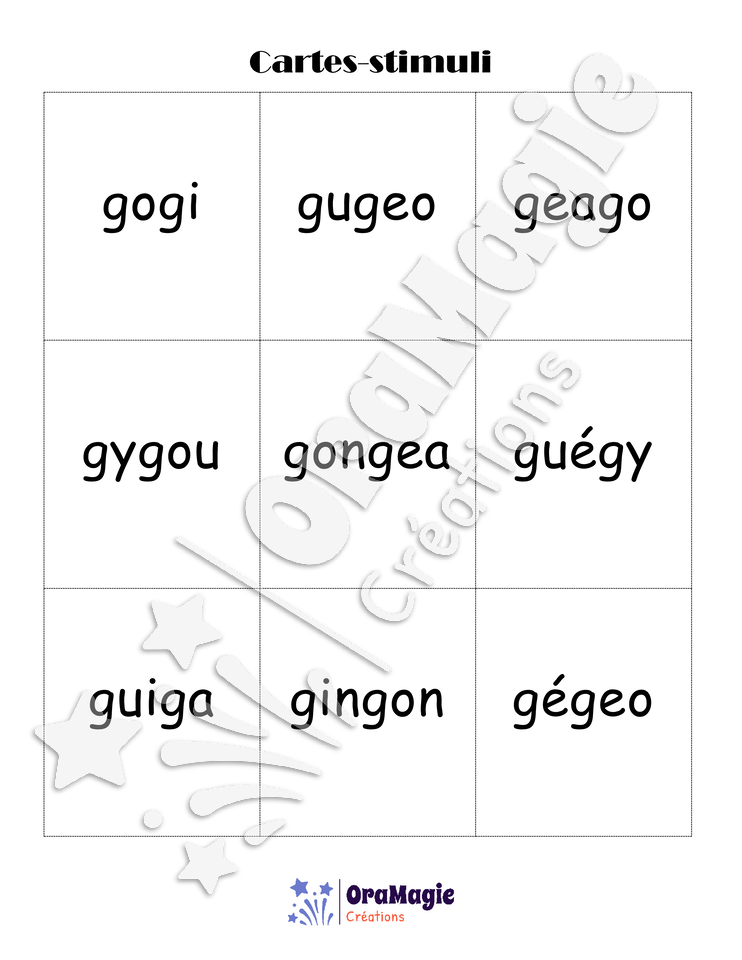 Confusions G dur - G doux - Niveau 3 - Jeu de loto