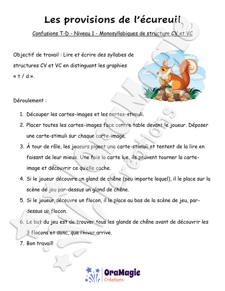 Confusions T-D - Niveau 1 - Les provisions de l'écureuil.pdf