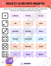 Roule et lis des mots magiques - Mots de 1er cycle contenant la lettre D.pdf