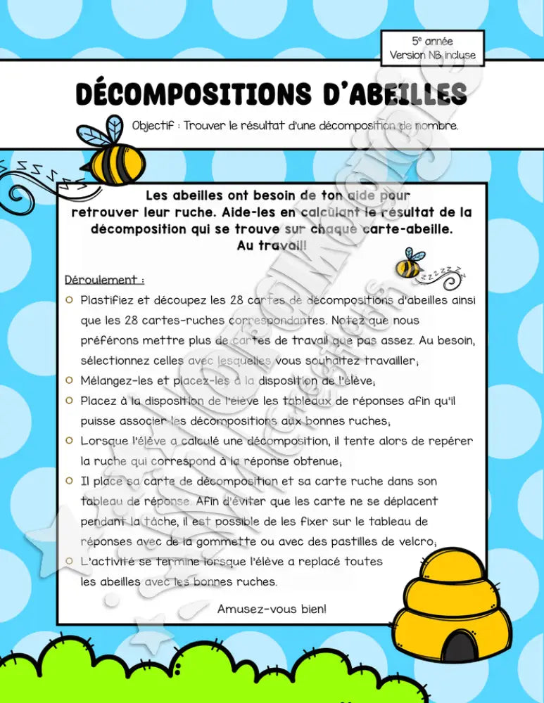Décompositions  d'abeilles - 5e année - Version NB dispo - 5$.pdf