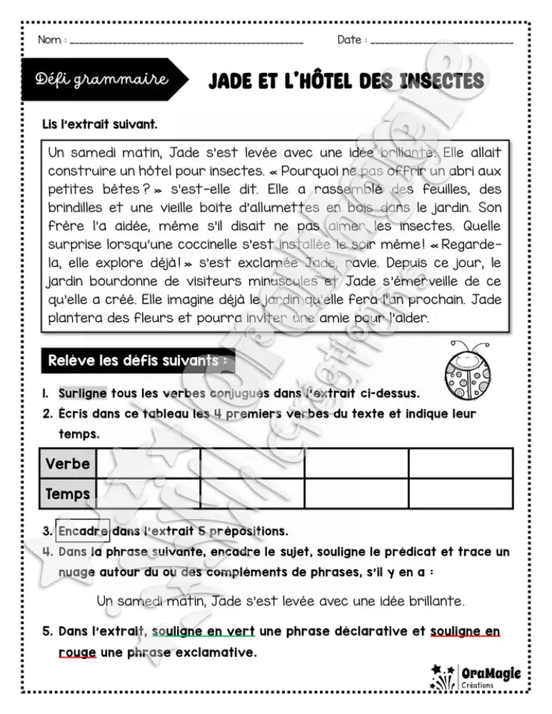 Défi grammaire - Jade et l'hôtel des insectes - 5e et 6e année.pdf