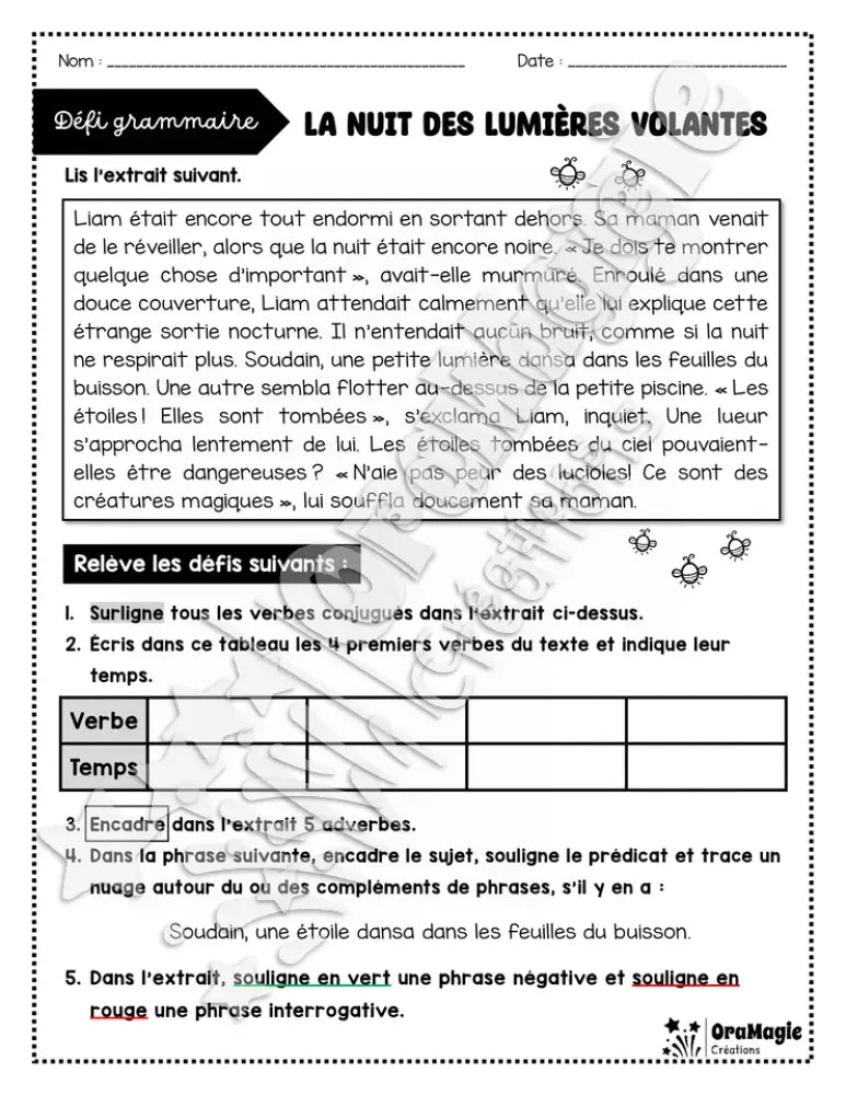 Défi grammaire - La nuit des lumières volantes - 6e année.pdf