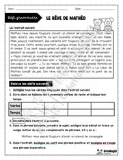 Défi grammaire: Le rêve de Matho 5e et 6e année - Produit numérique