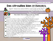 Des citrouilles bien ordonnées - Atelier 2e année - Halloween - Ordre croissant vs décroissant - NB incluse - 3$.pdf