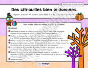 Des citrouilles bien ordonnées - Atelier 4e année - Halloween - Ordre croissant vs décroissant - NB incluse - 4$.pdf
