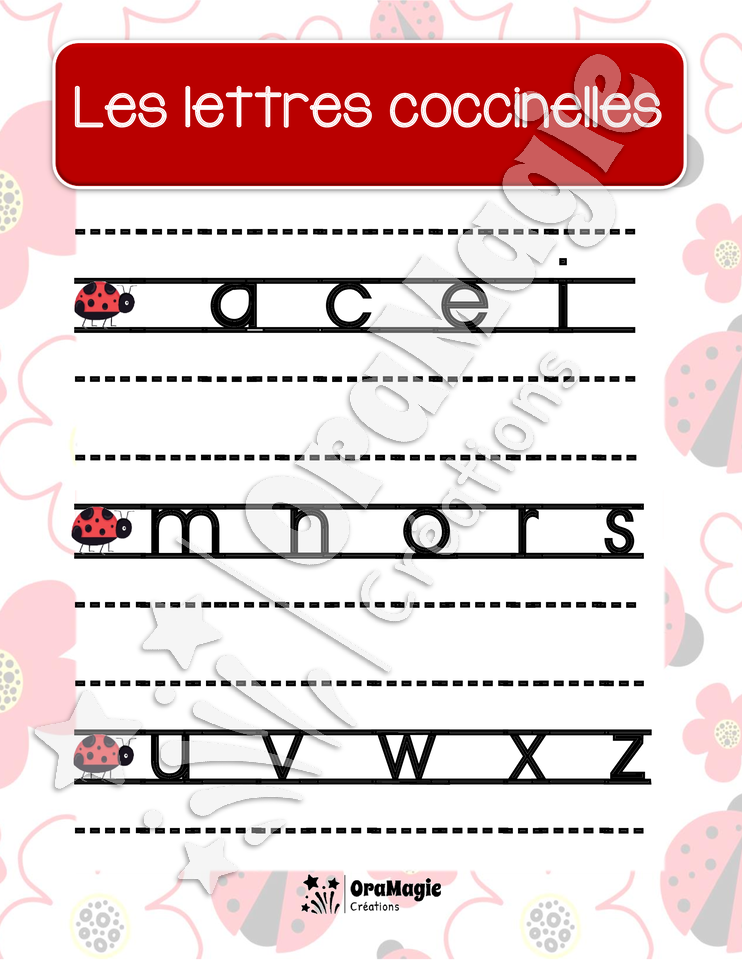 Les lettres coccinelles, singes et girafes + support visuel.pdf