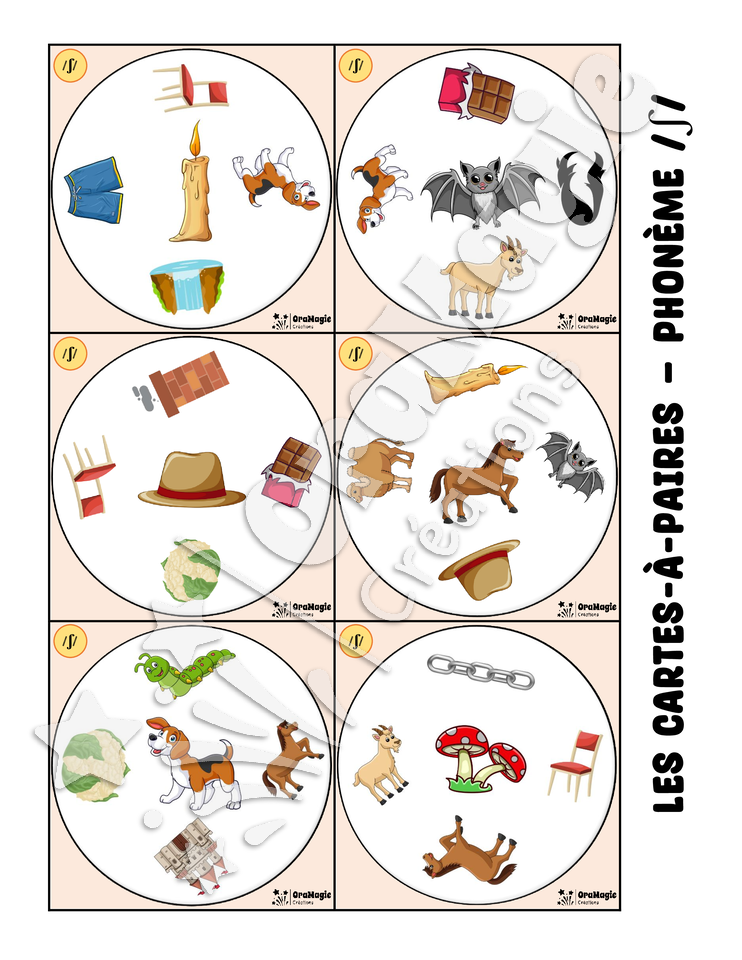 Les cartes-à-paires - Phonologie -ch- initial