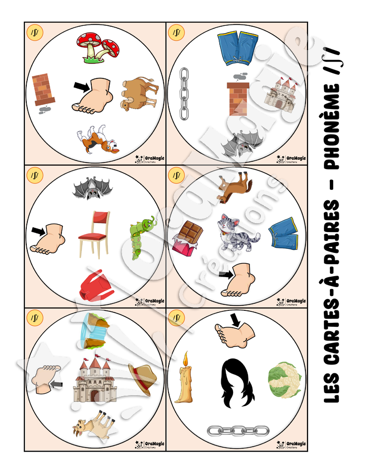Les cartes-à-paires - Phonologie -ch- initial