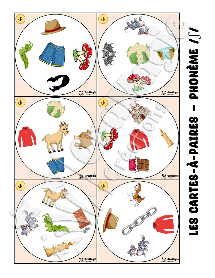 Les cartes-à-paires - Phonologie -ch- initial
