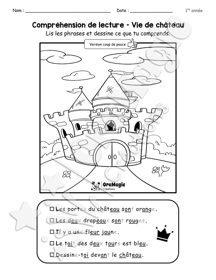 Compréhension de lecture - Vie de château