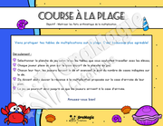 Course à la plage - Atelier sur les multiplications - Tables 0 à 12.pdf