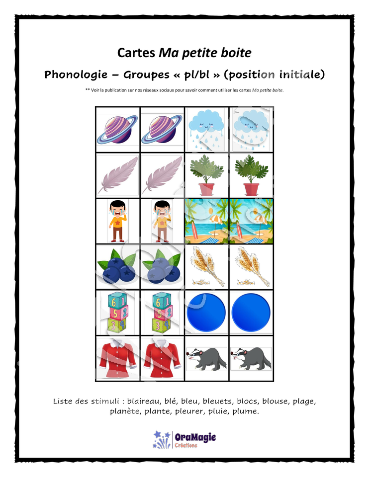 Cartes Ma petite boite - Phonologie sons -pl-bl- Position initiale - 2$.pdf