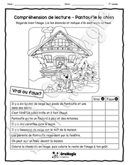 Compréhension de lecture - VRAI OU FAUX - Pantoufle le chien.pdf