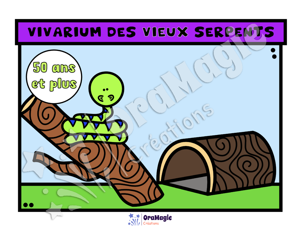 Longue vie aux serpents - Représentation et comparaison des nombres à 2 chiffres