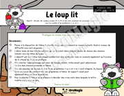 Le loup lit - Décodage syllabes simples CV et VC - 1re année et langage écrit - voyelles, l, m, r, ou, on.pdf