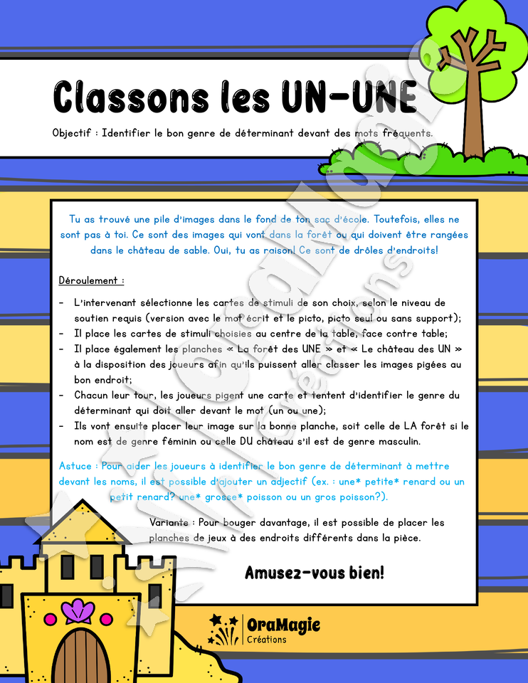 Classons les UN-UNE dans la forêt ou le château - 4$.pdf