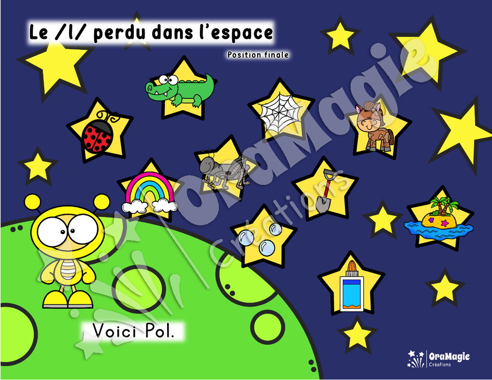 Perdu dans l'espace - Phonème -l- 3 positions