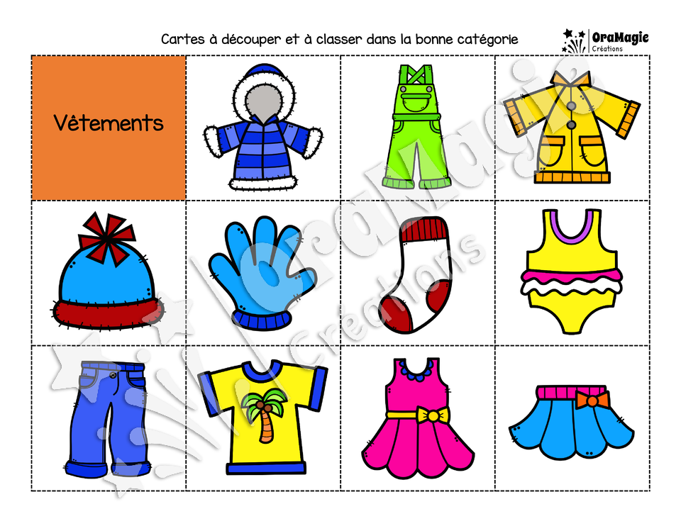 Catégorie en images - Les vêtements