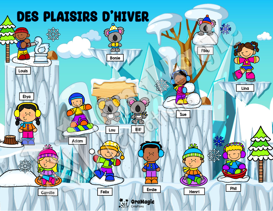 Des plaisirs d'hiver - Compréhension de lecture
