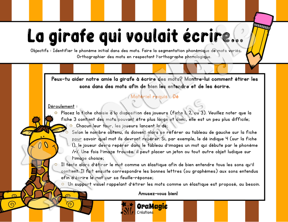 La girafe qui voulait écrire - Atelier CS phono et écriture - Langage écrit et 1re année - 5$.pdf