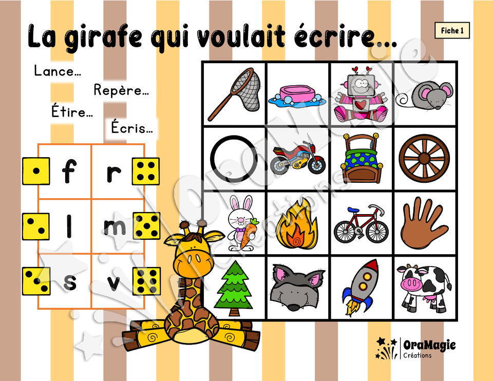 La girafe qui voulait écrire - Atelier CS phono et écriture