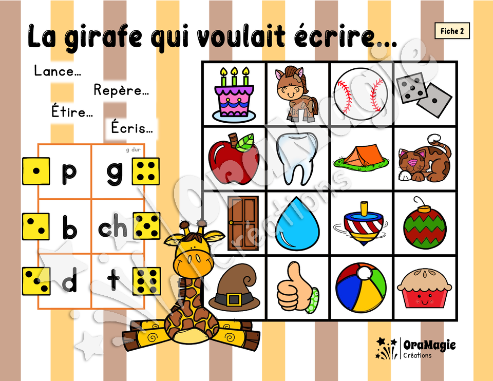 La girafe qui voulait écrire - Atelier CS phono et écriture