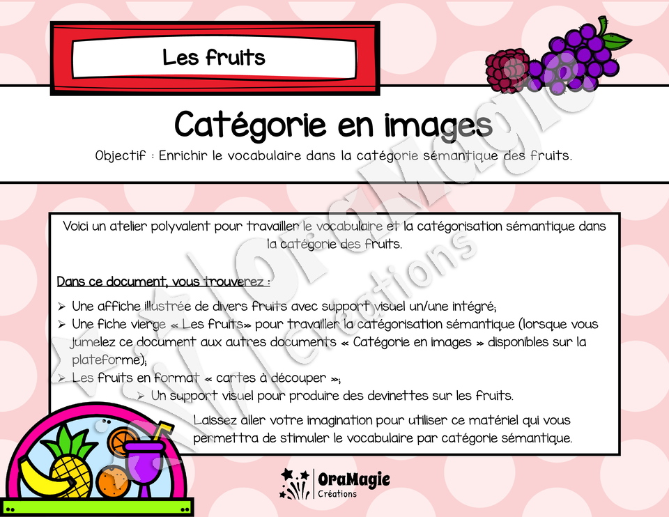 Catégorie en images - Les fruits.pdf