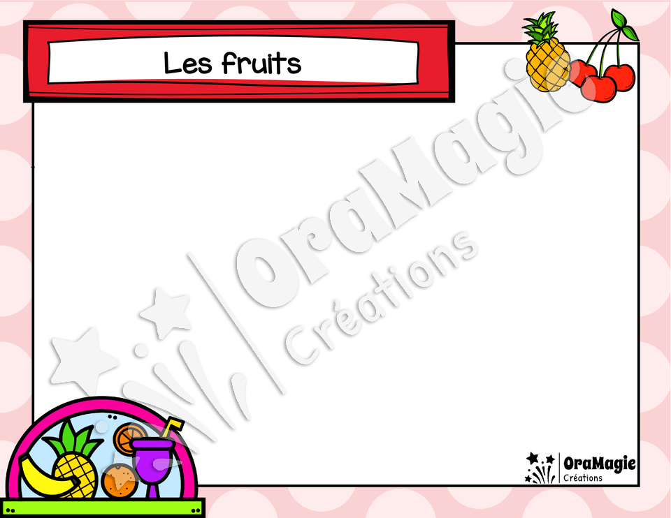 Catégorie en images - Les fruits