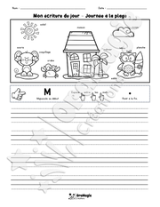 Mon écriture du jour - Journée à la plage - 1er cycle.pdf
