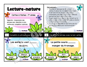 Cartes à tâches - Lecture-nature - Compréhension de phrases lues - 1re année.pdf