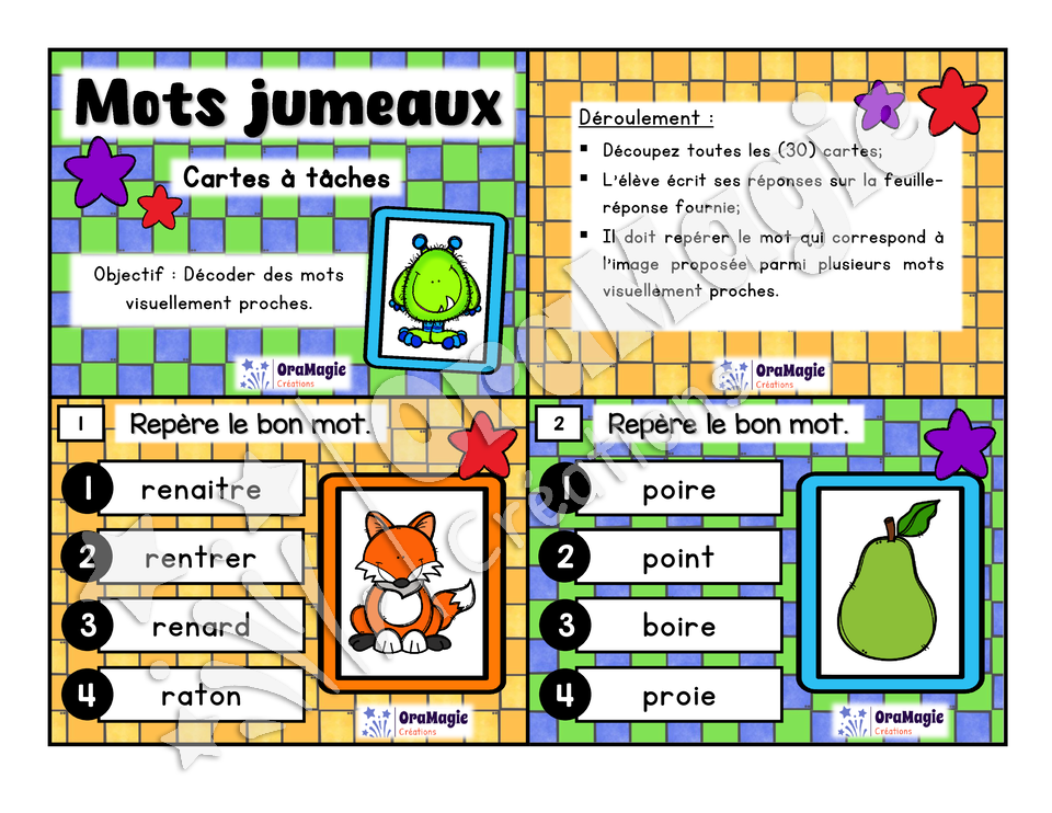 Cartes à tâches - Mots jumeaux - Décodage.pdf
