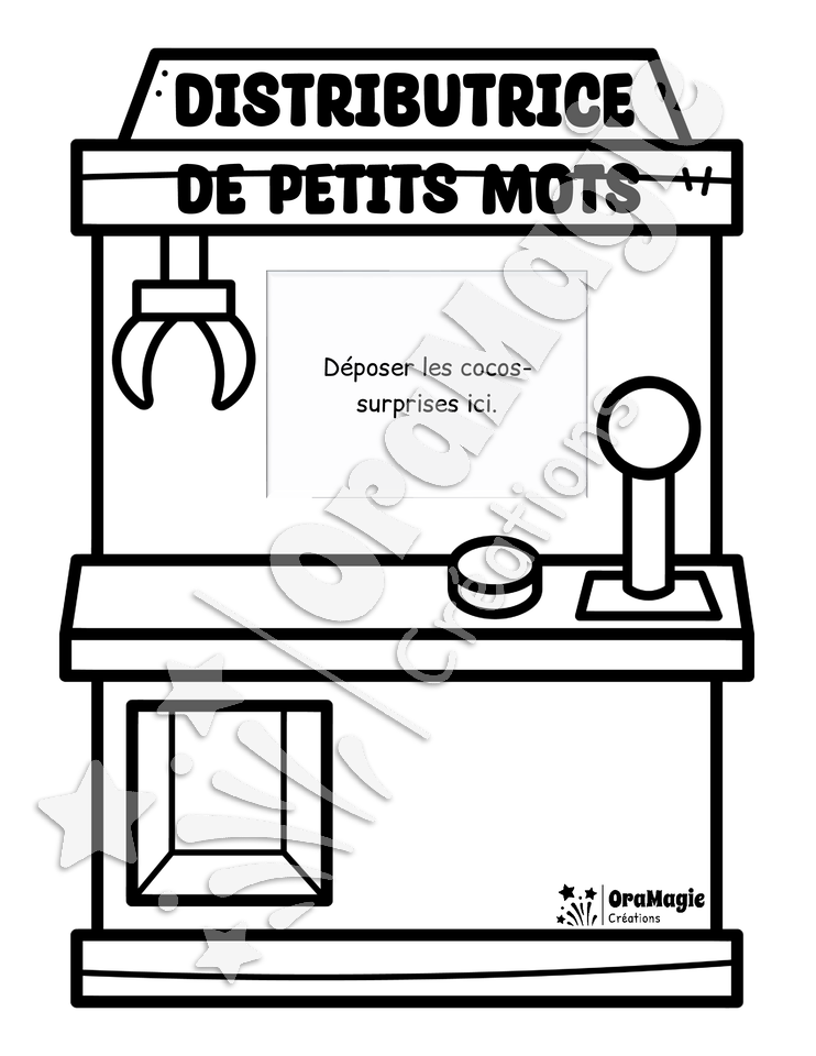 Distributrice de petits-mots - Décodage mots structure CVC avec et sans sons amoureux