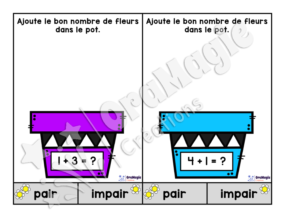Les bouquets mathématiques - Atelier