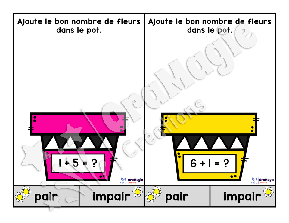 Les bouquets mathématiques - Atelier